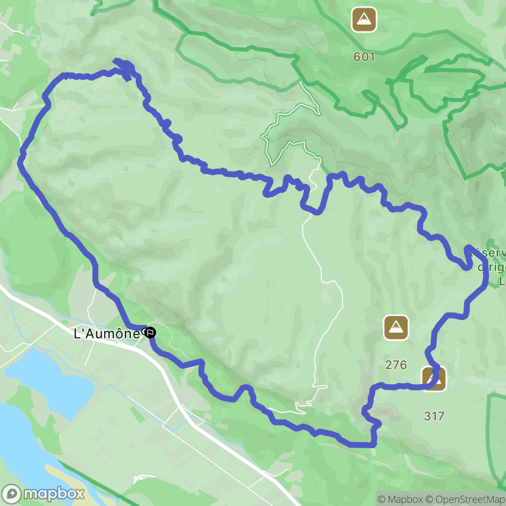 Cheval-Blanc : carte du parcours de randonnée - France