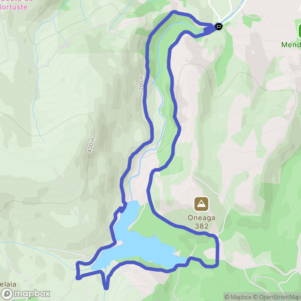 Urrugne : carte du parcours de randonnée - France