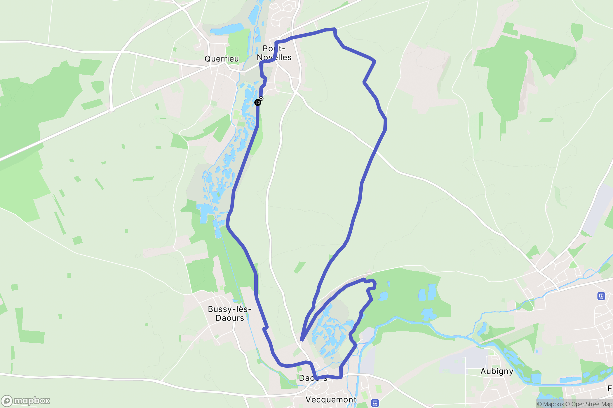 Pont-Noyelles : carte du parcours de randonnée - France