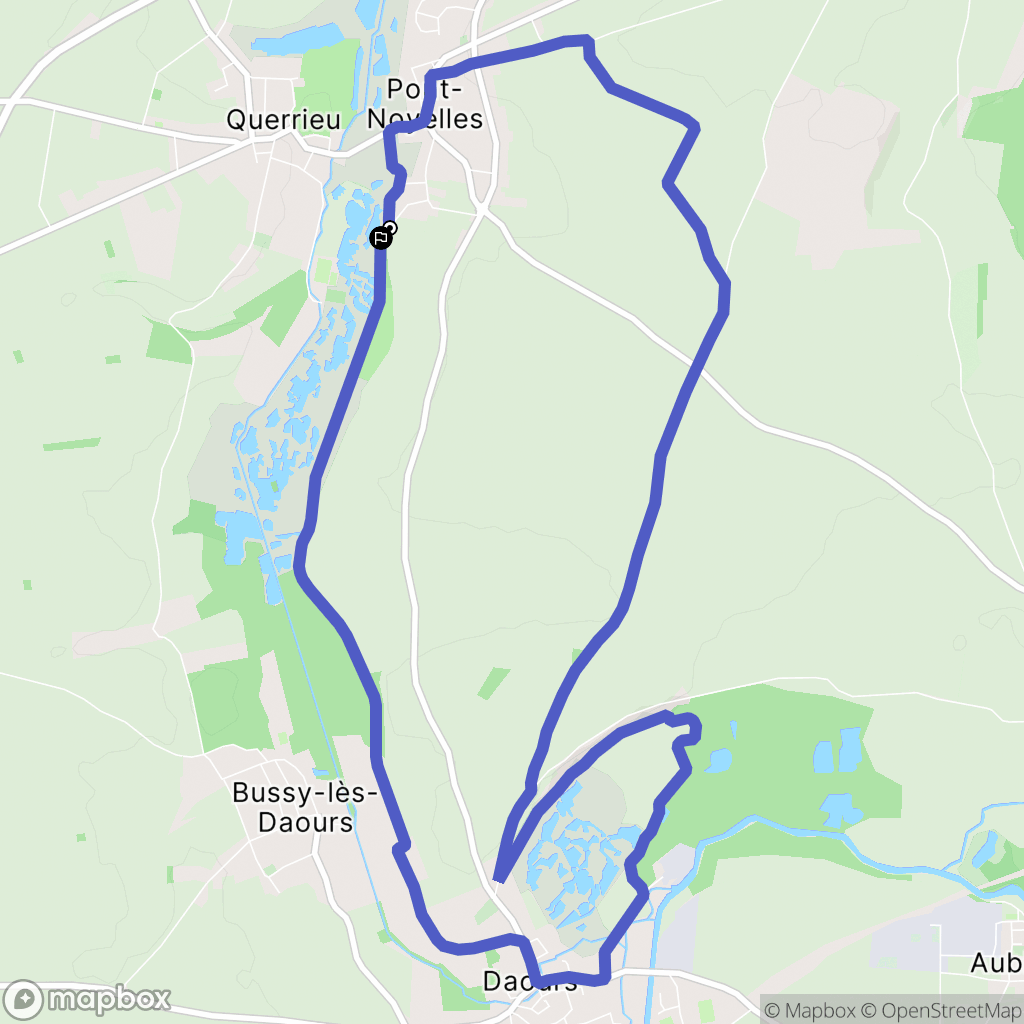 Pont-Noyelles : carte du parcours de randonnée - France