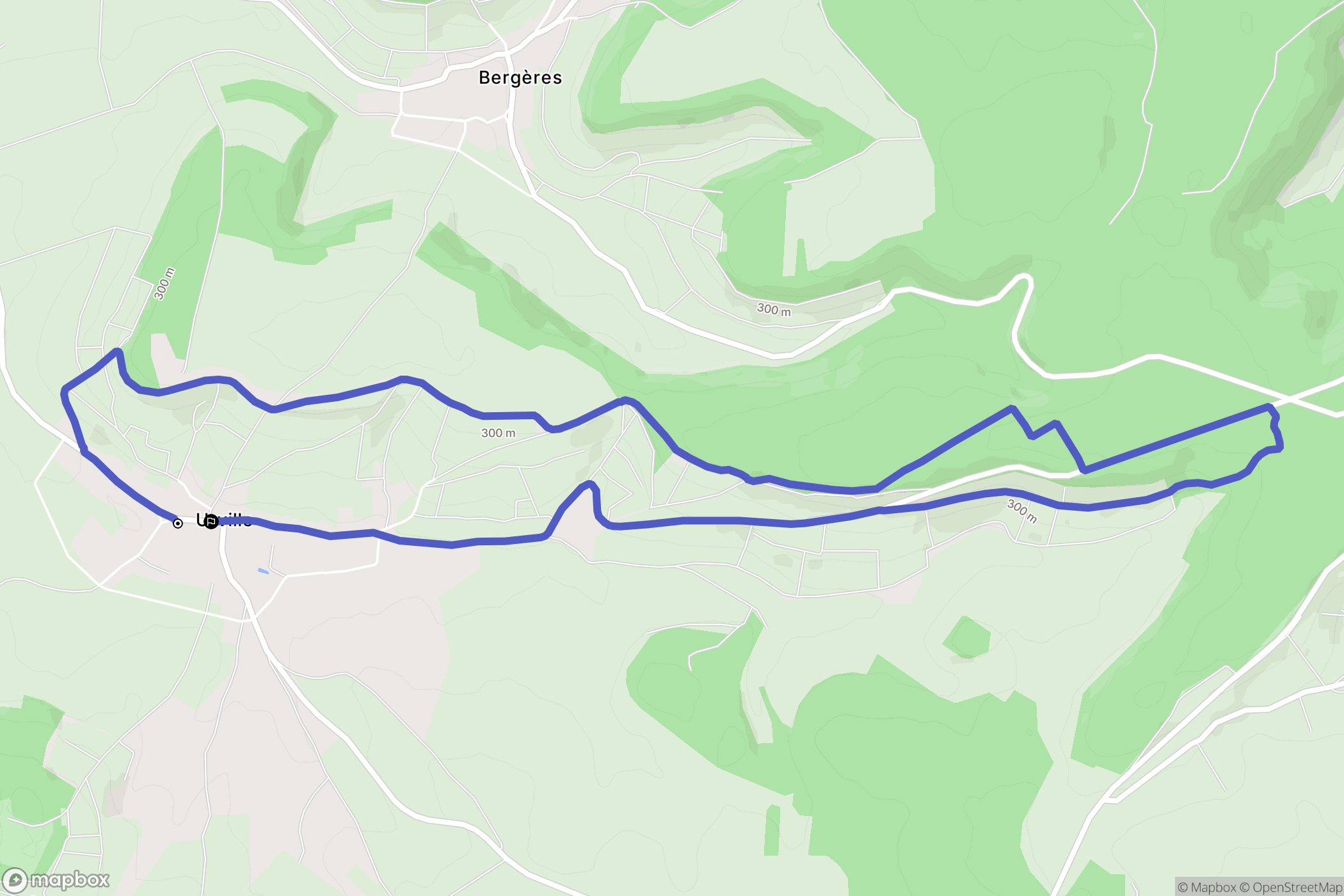 Urville : carte du parcours de randonnée - France