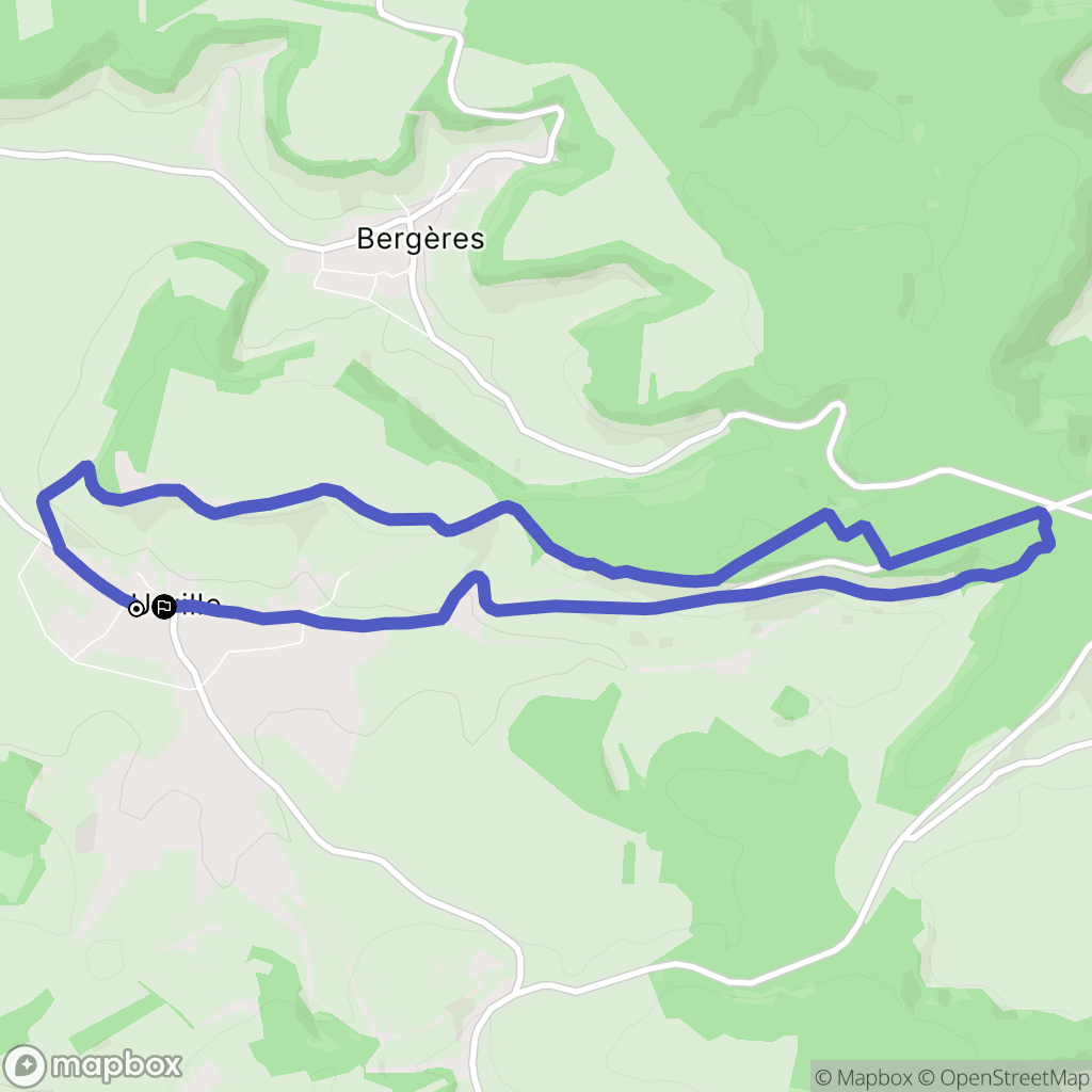 Urville : carte du parcours de randonnée - France