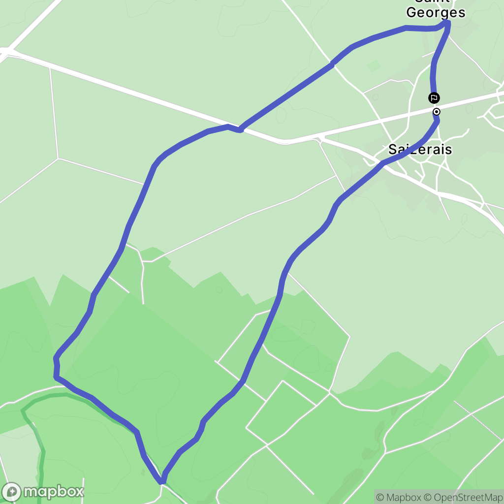 Saizerais : carte du parcours de randonnée - France