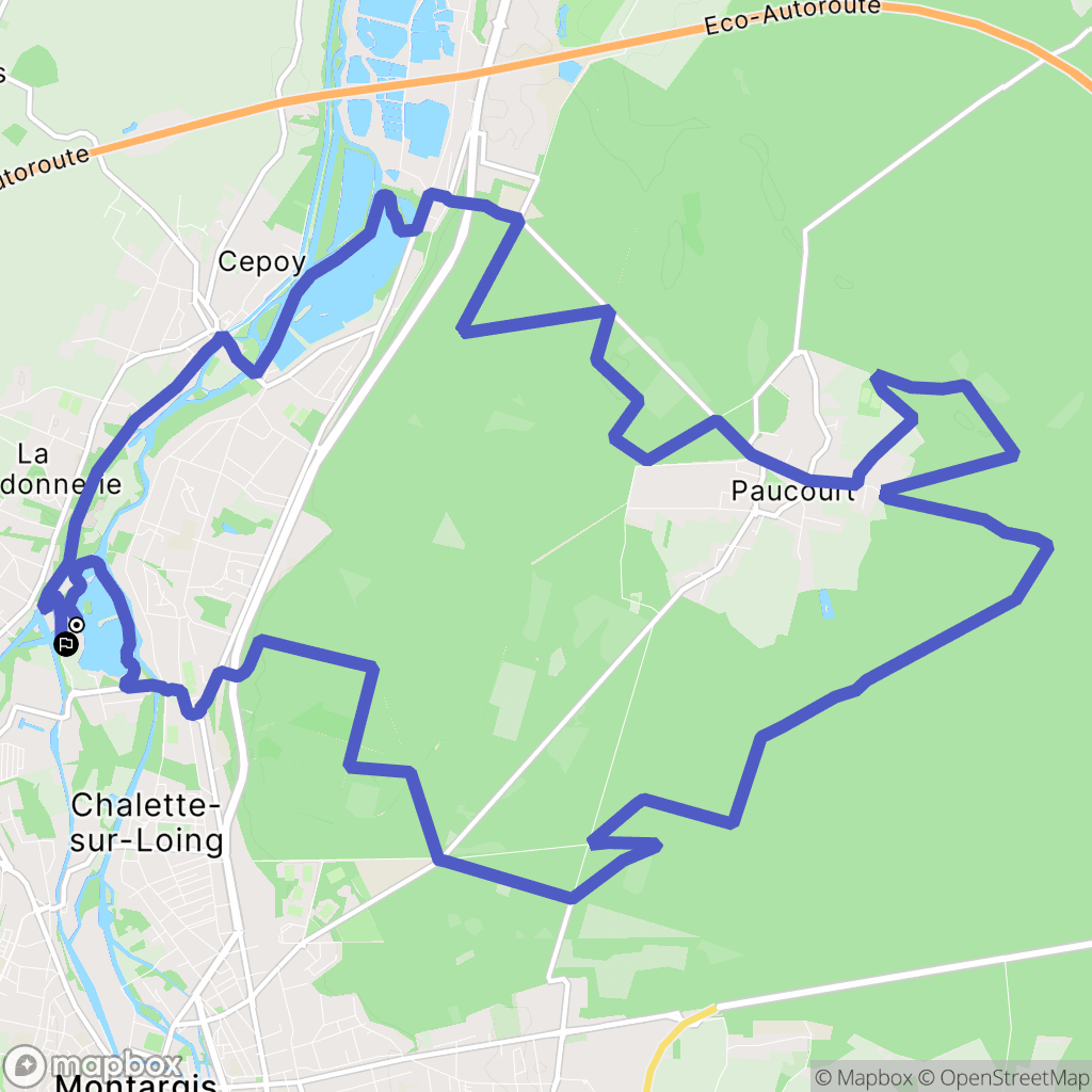 Châlette-sur-Loing : carte du parcours de randonnée - France