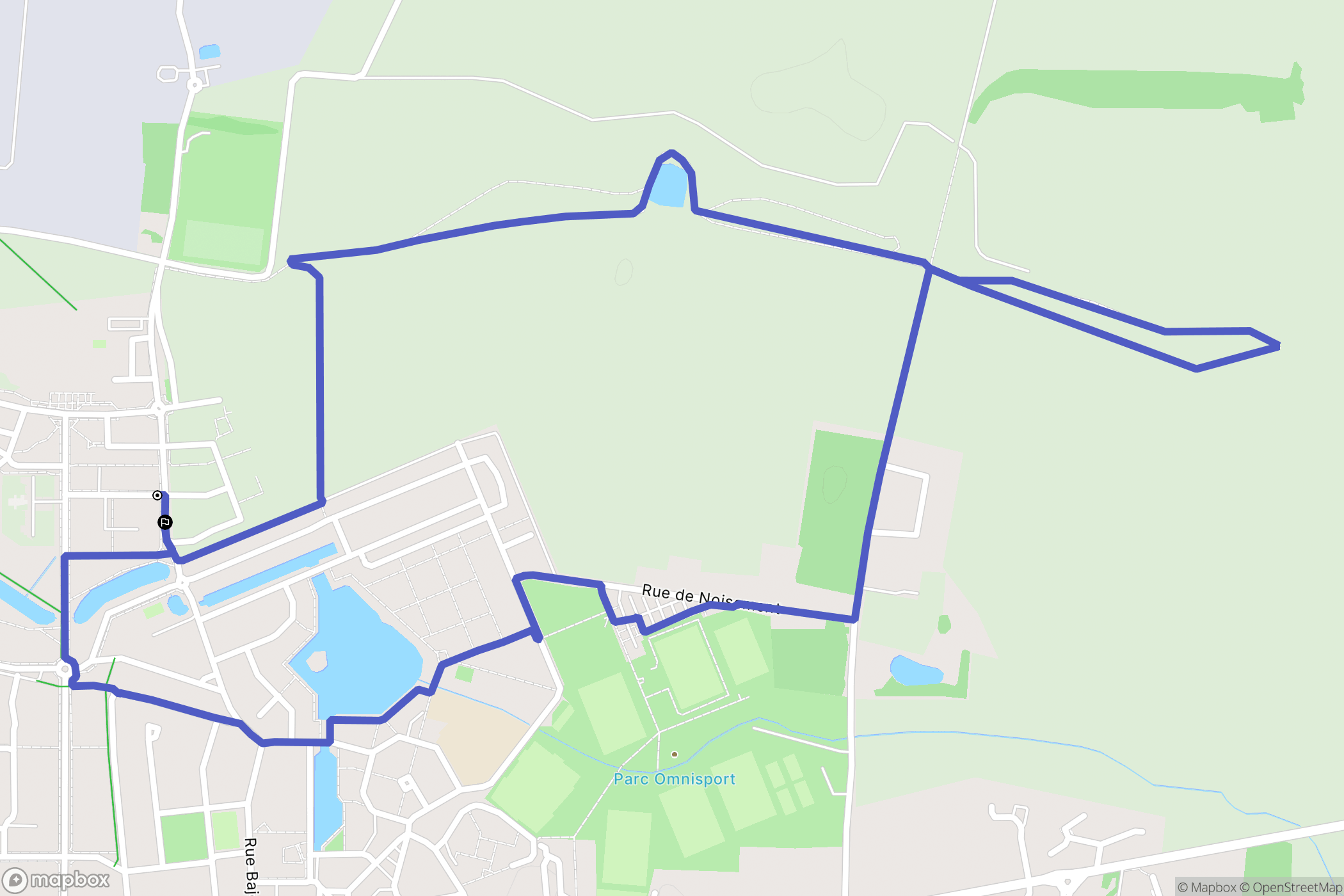 Moissy-Cramayel : carte du parcours de randonnée - France