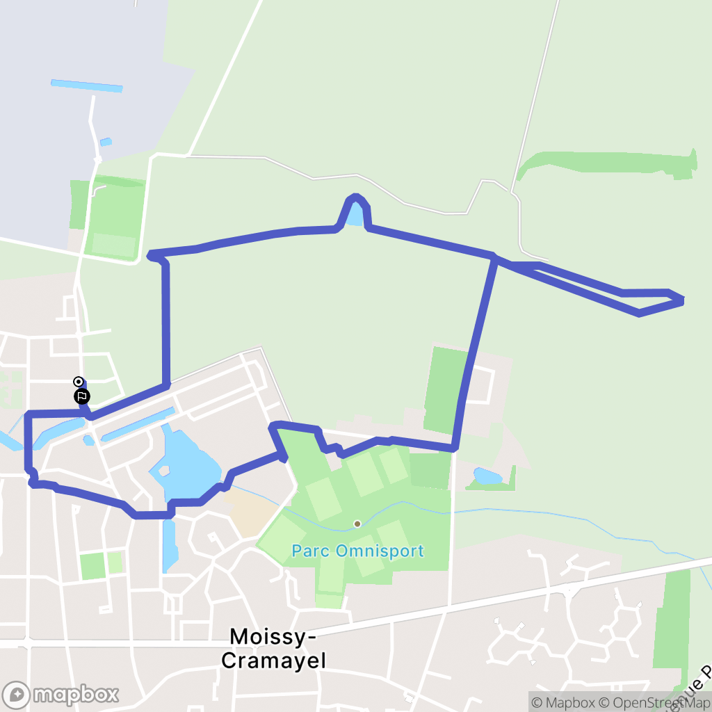 Moissy-Cramayel : carte du parcours de randonnée - France