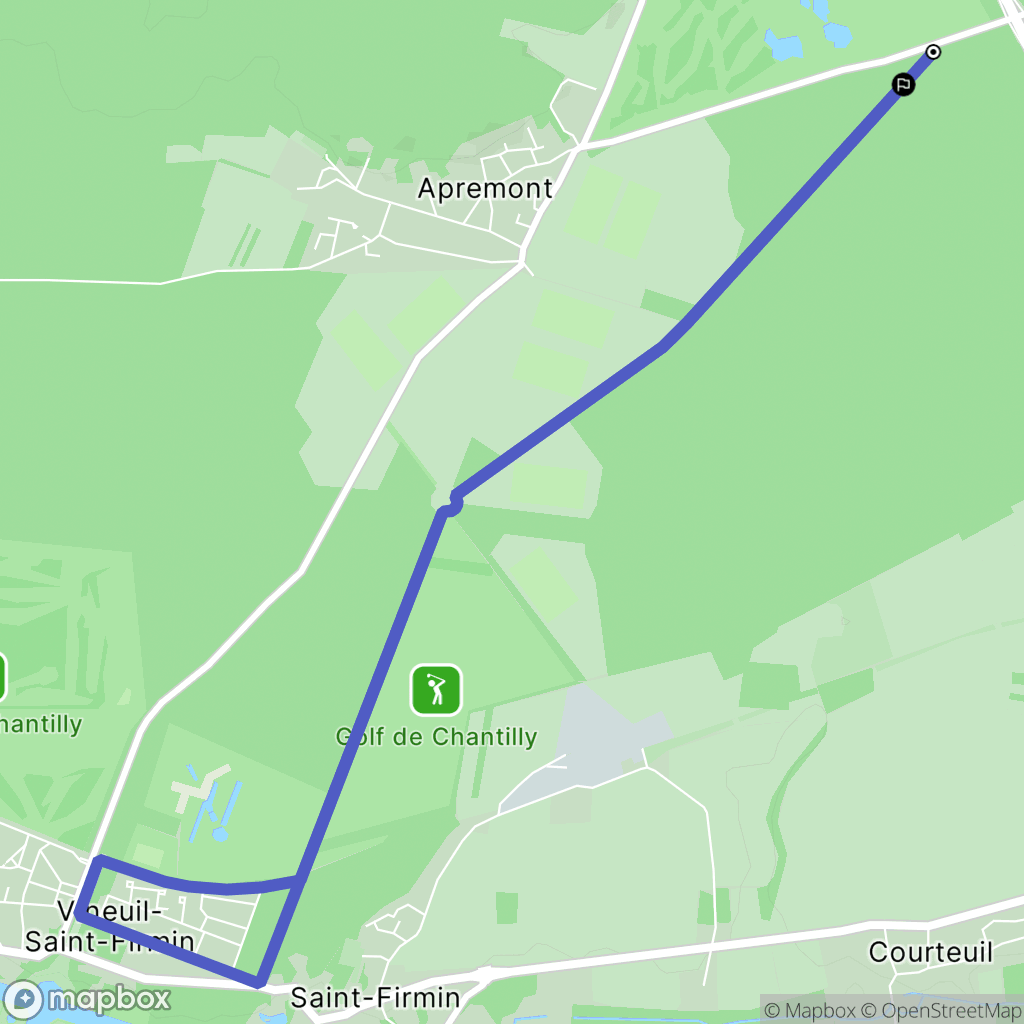 Apremont : carte du parcours de randonnée - France