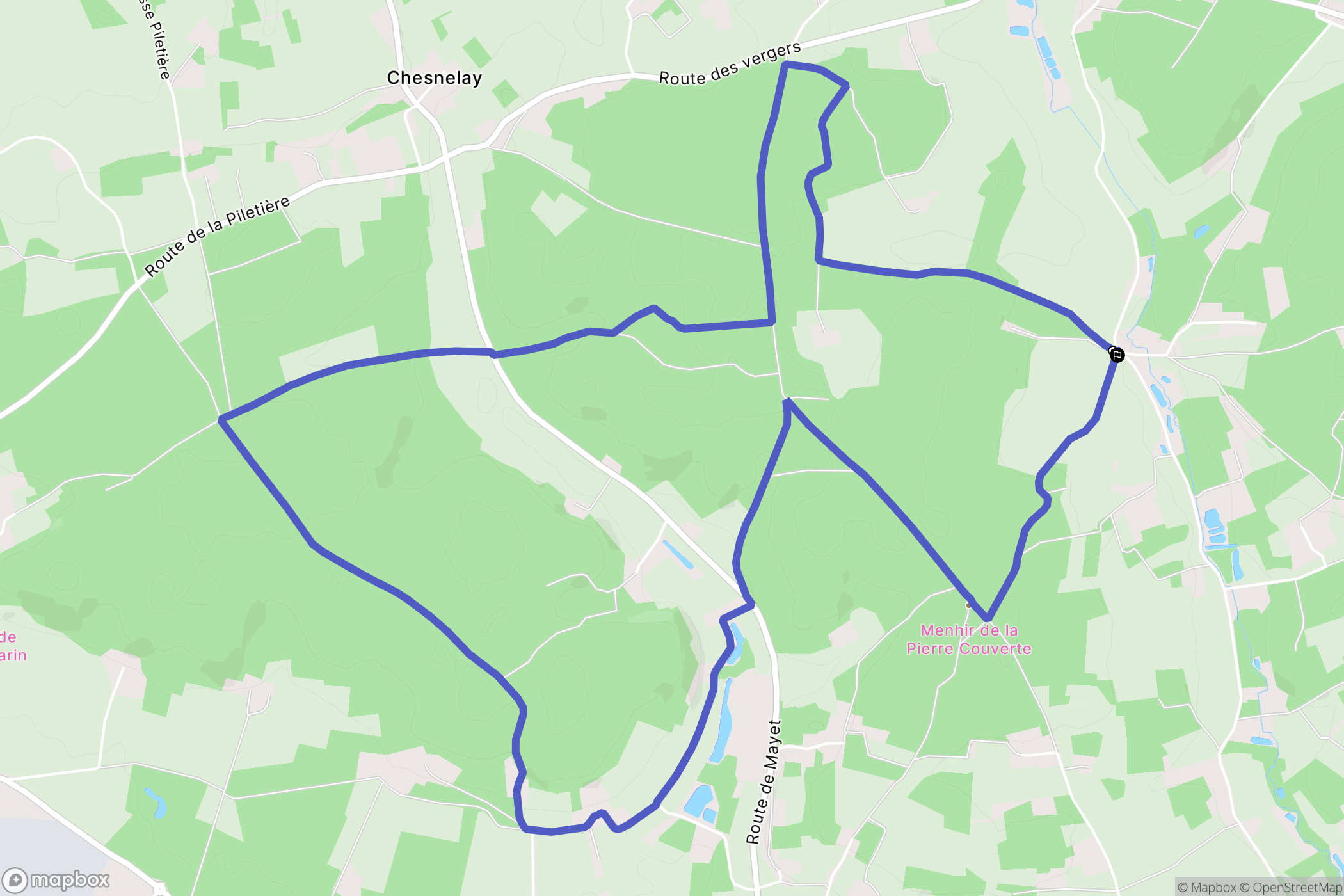 Lavernat : carte du parcours de randonnée - France