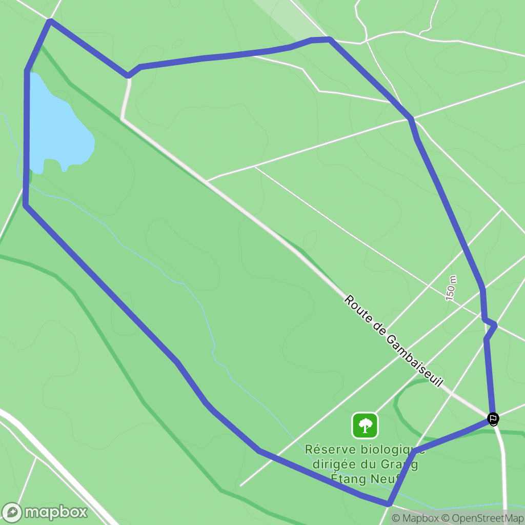 Gambaiseuil : carte du parcours de randonnée - France