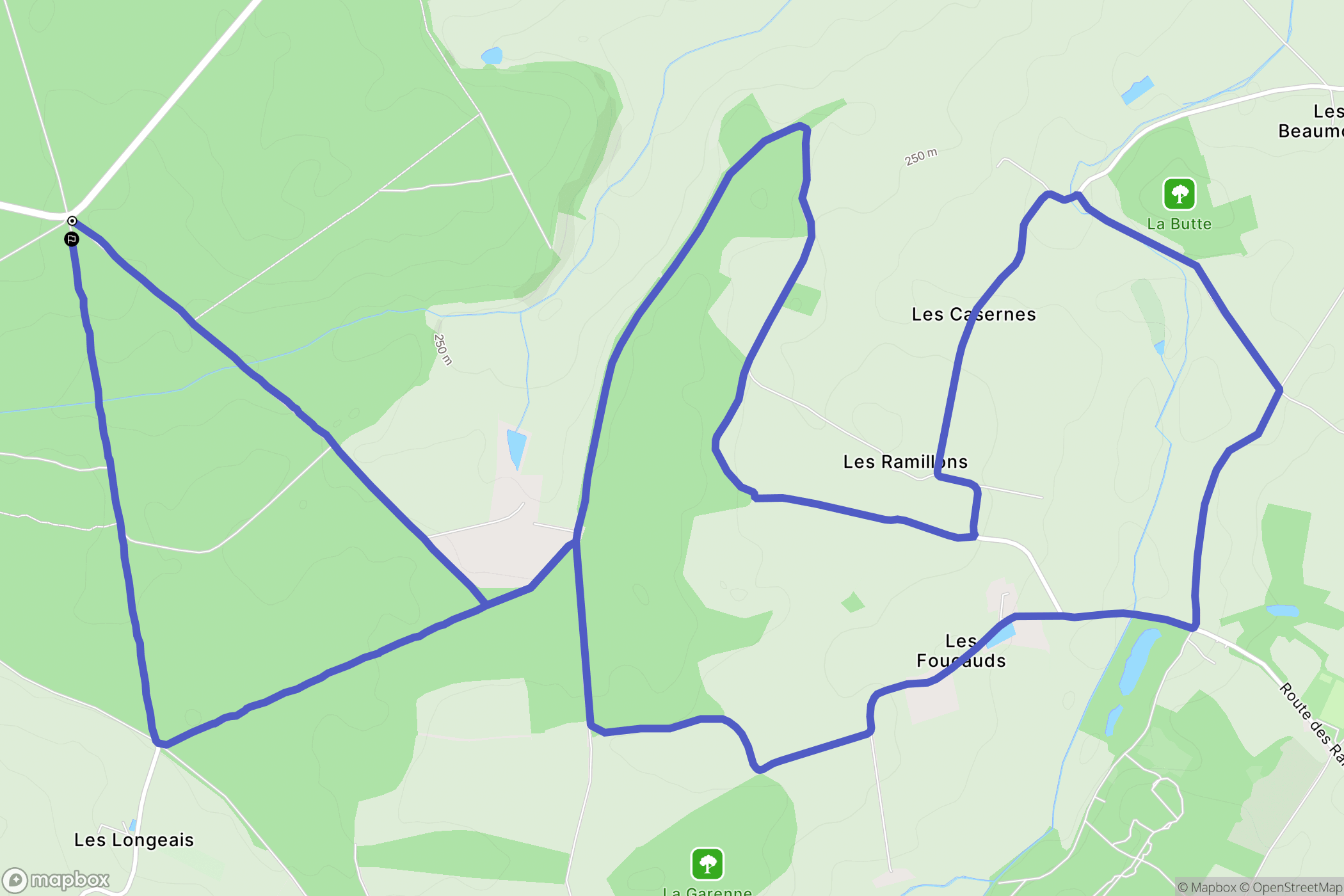 Besson : carte du parcours de randonnée - France
