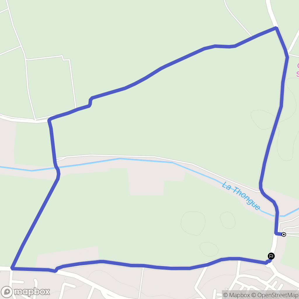 Montblanc : carte du parcours de randonnée - France