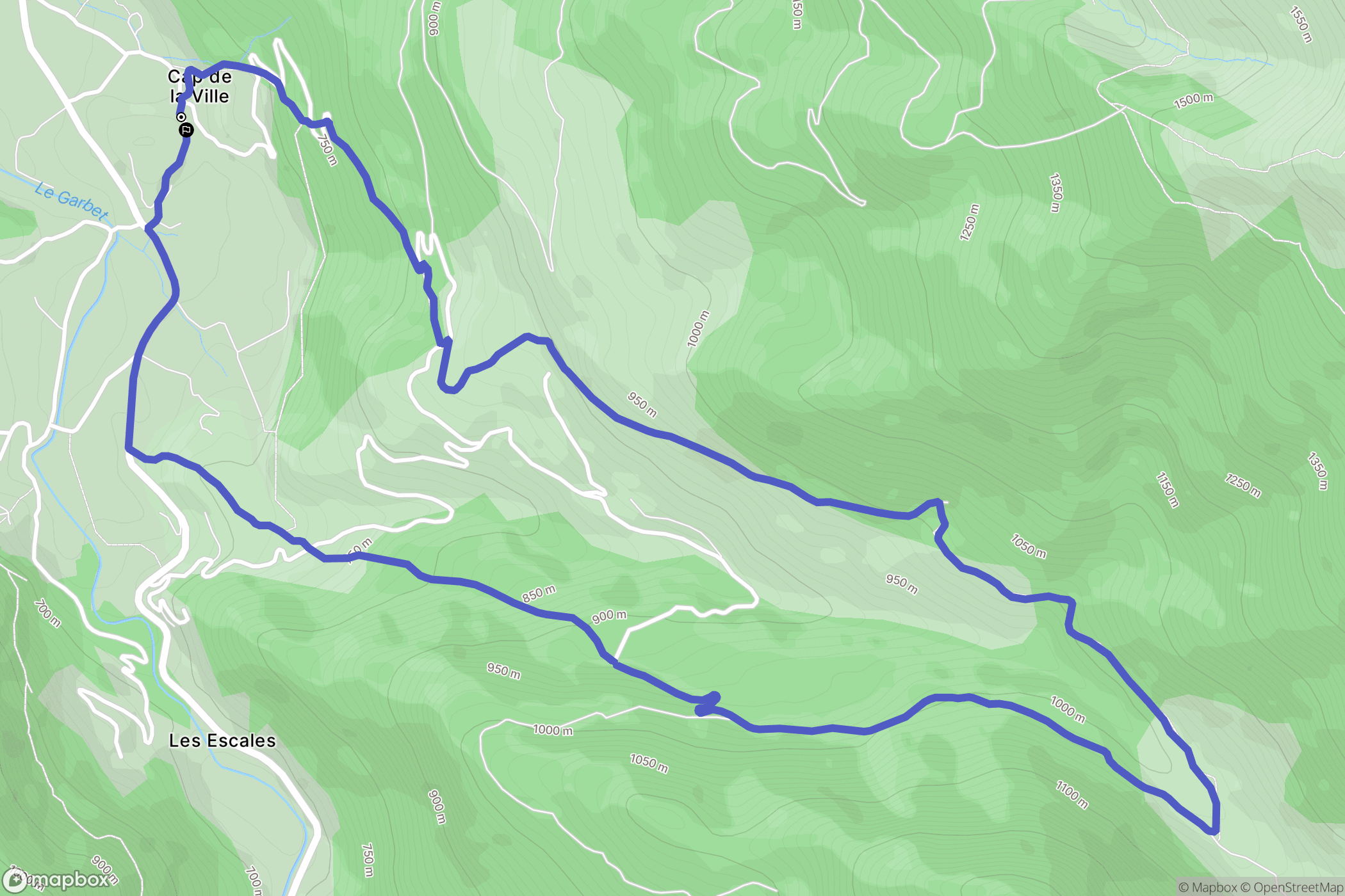 Ercé : carte du parcours de randonnée - France