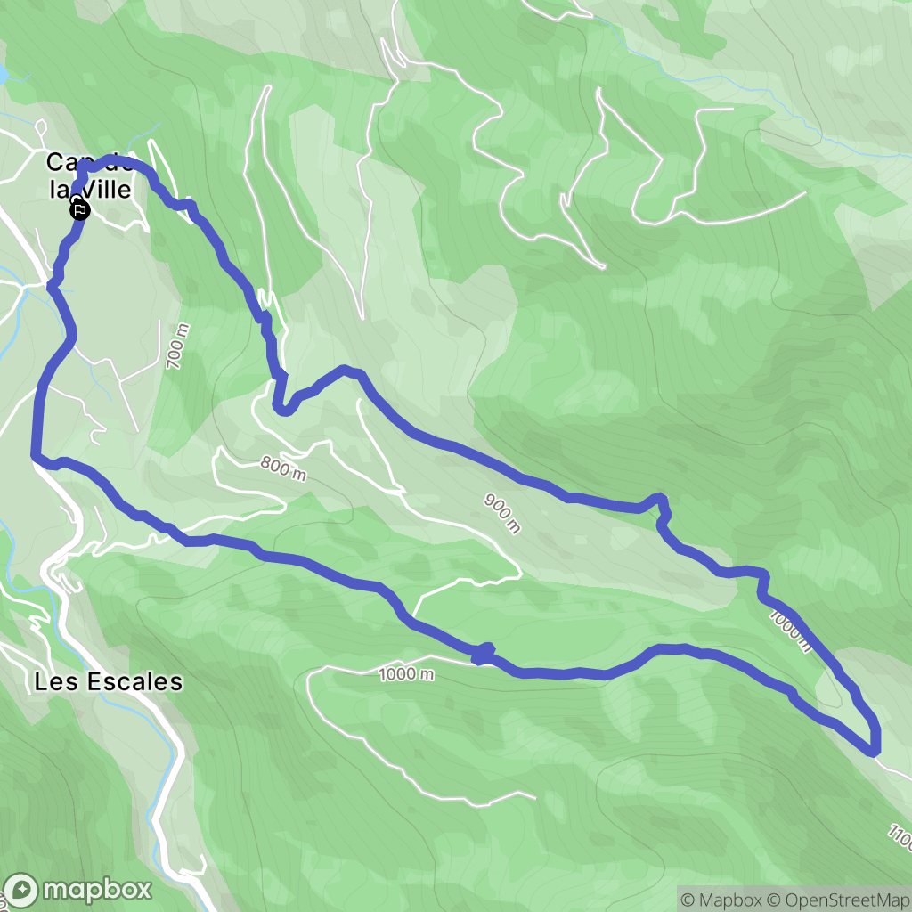 Ercé : carte du parcours de randonnée - France