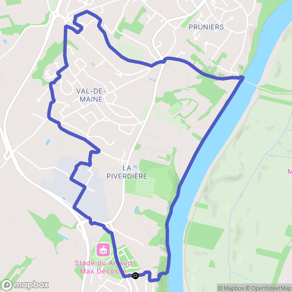 Bouchemaine : carte du parcours de randonnée - France