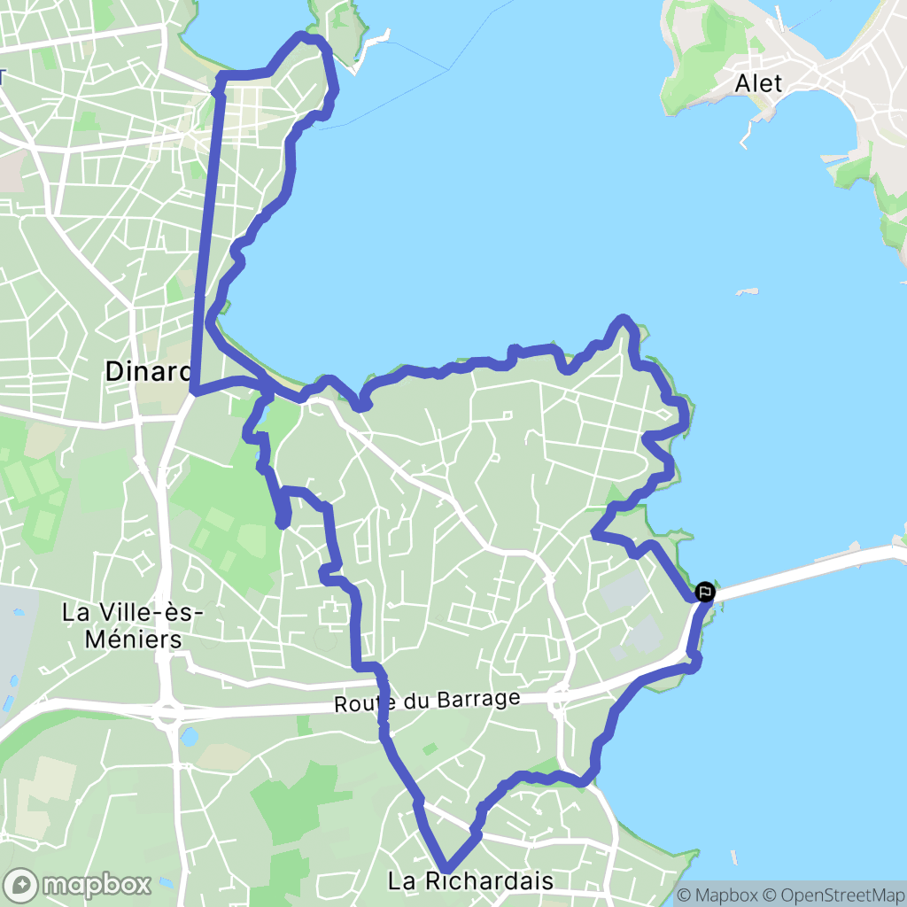 Saint-Malo : carte du parcours de randonnée - France