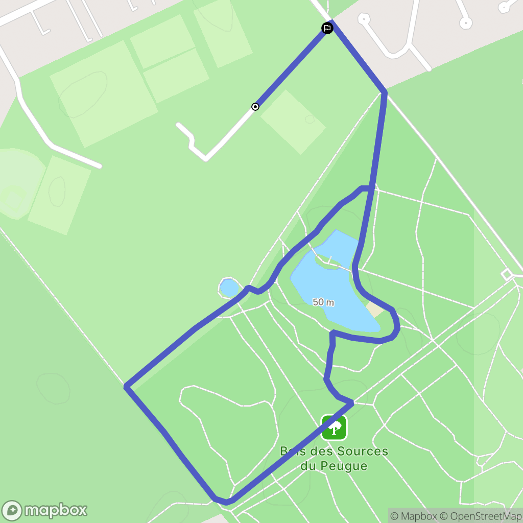Pessac : carte du parcours de randonnée - France