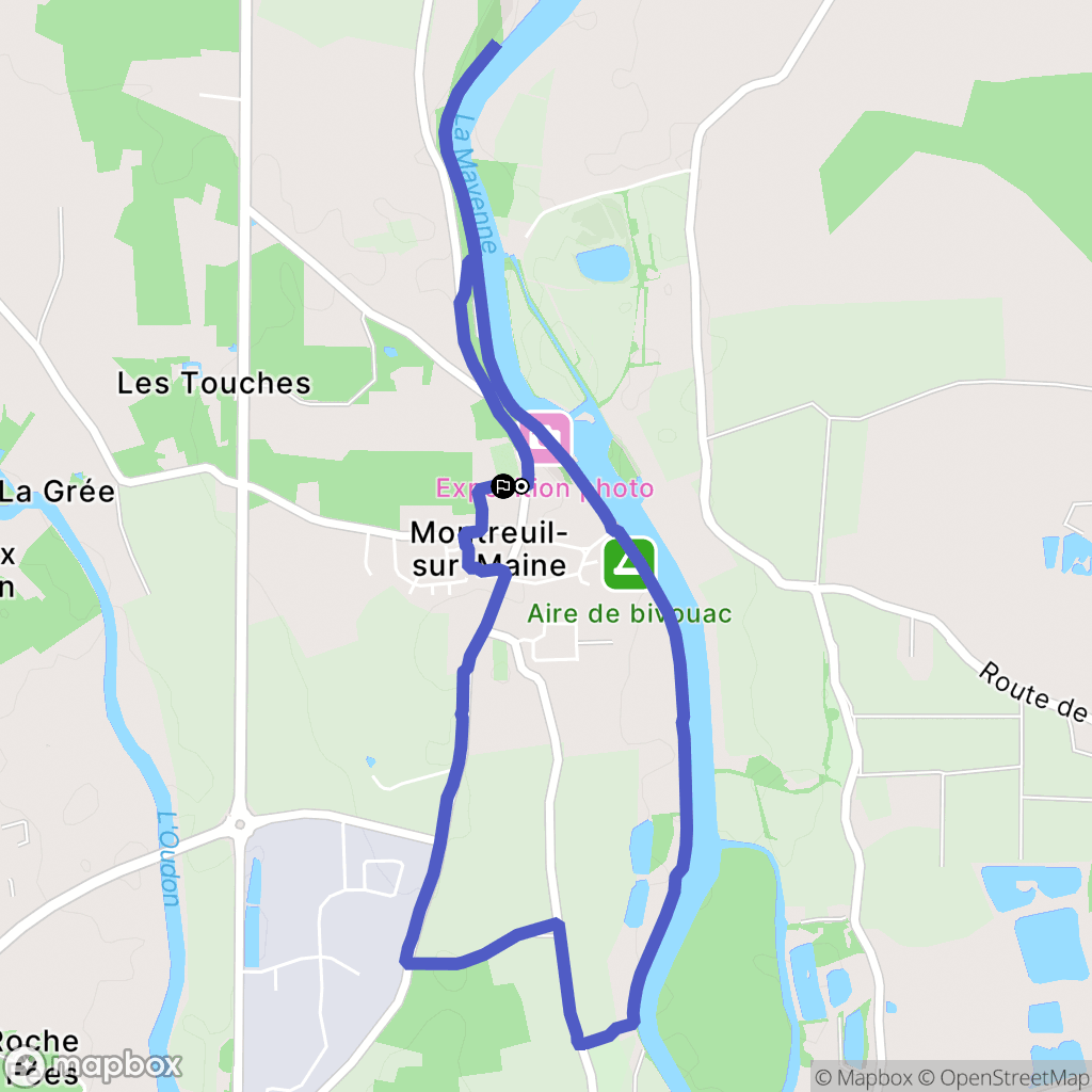 Montreuil-sur-Maine : carte du parcours de randonnée - France