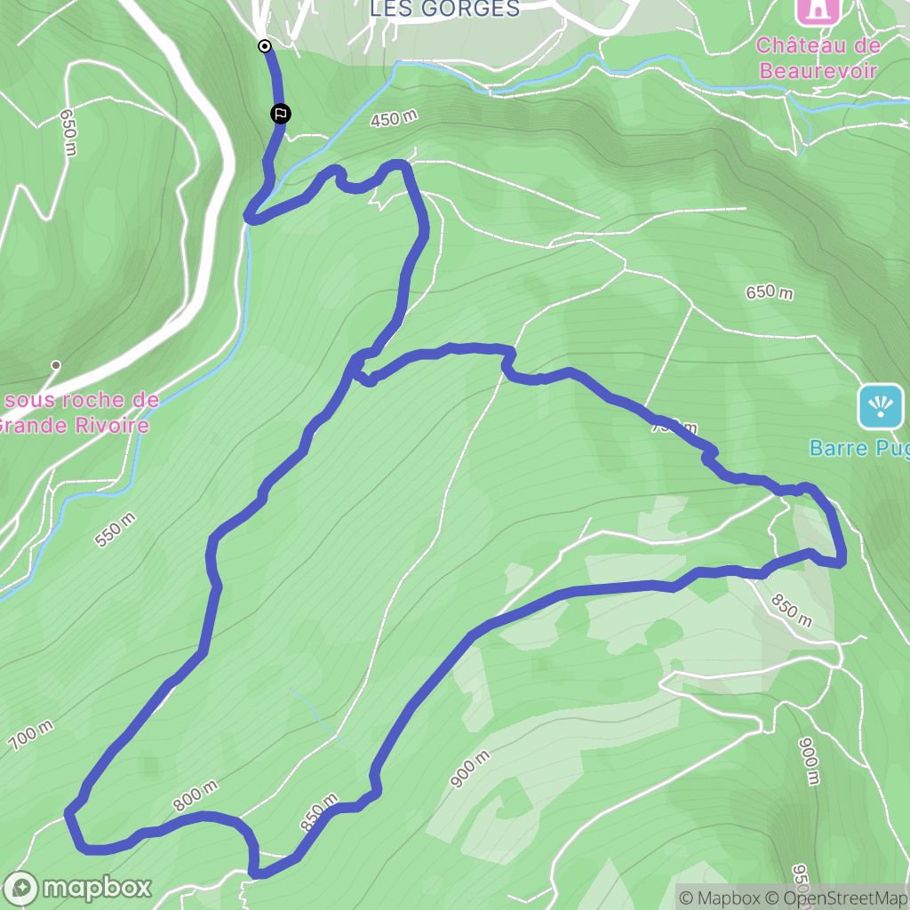 Sassenage : carte du parcours de randonnée - France
