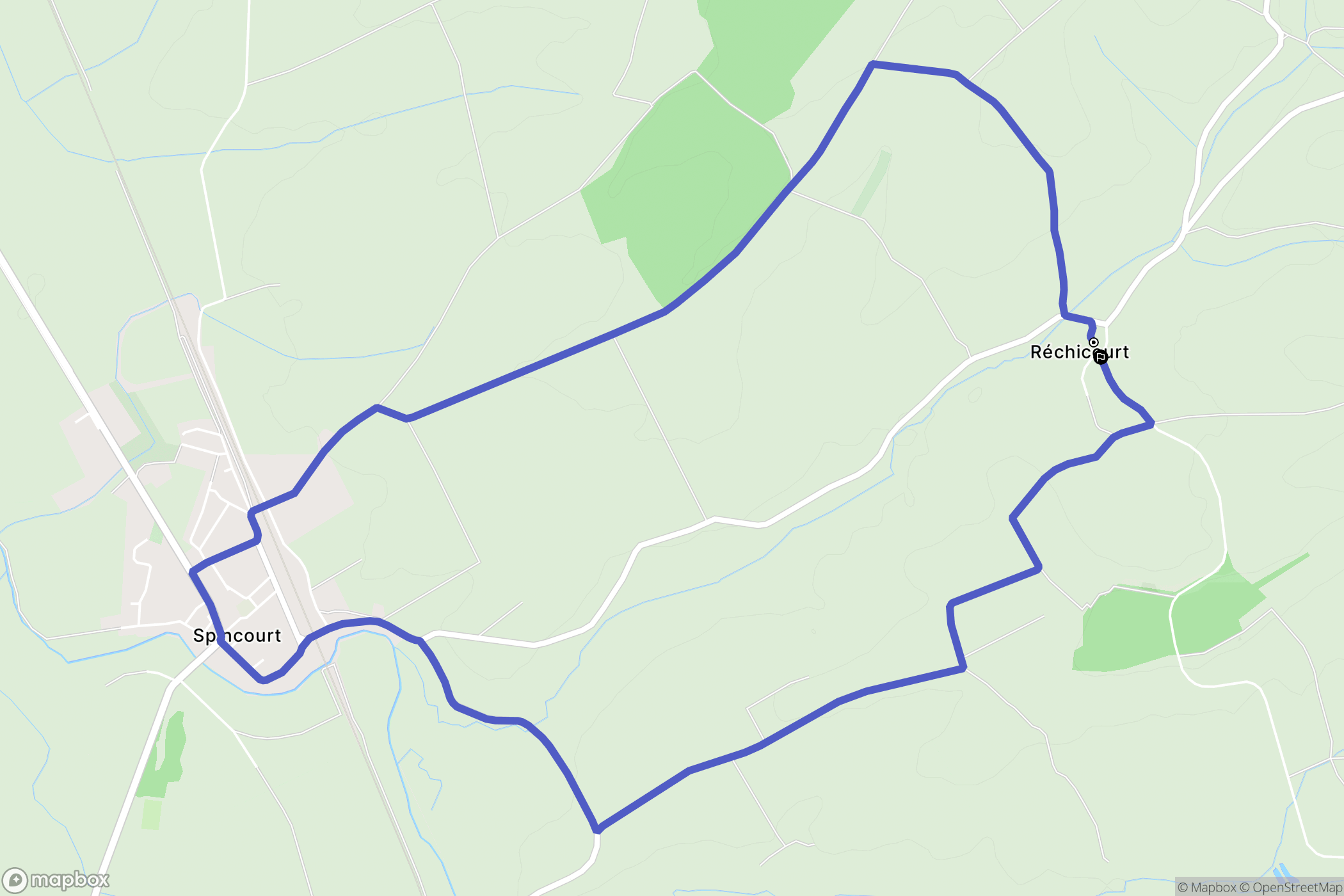 Spincourt : carte du parcours de randonnée - France