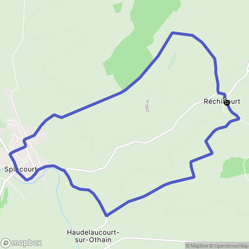 Spincourt : carte du parcours de randonnée - France