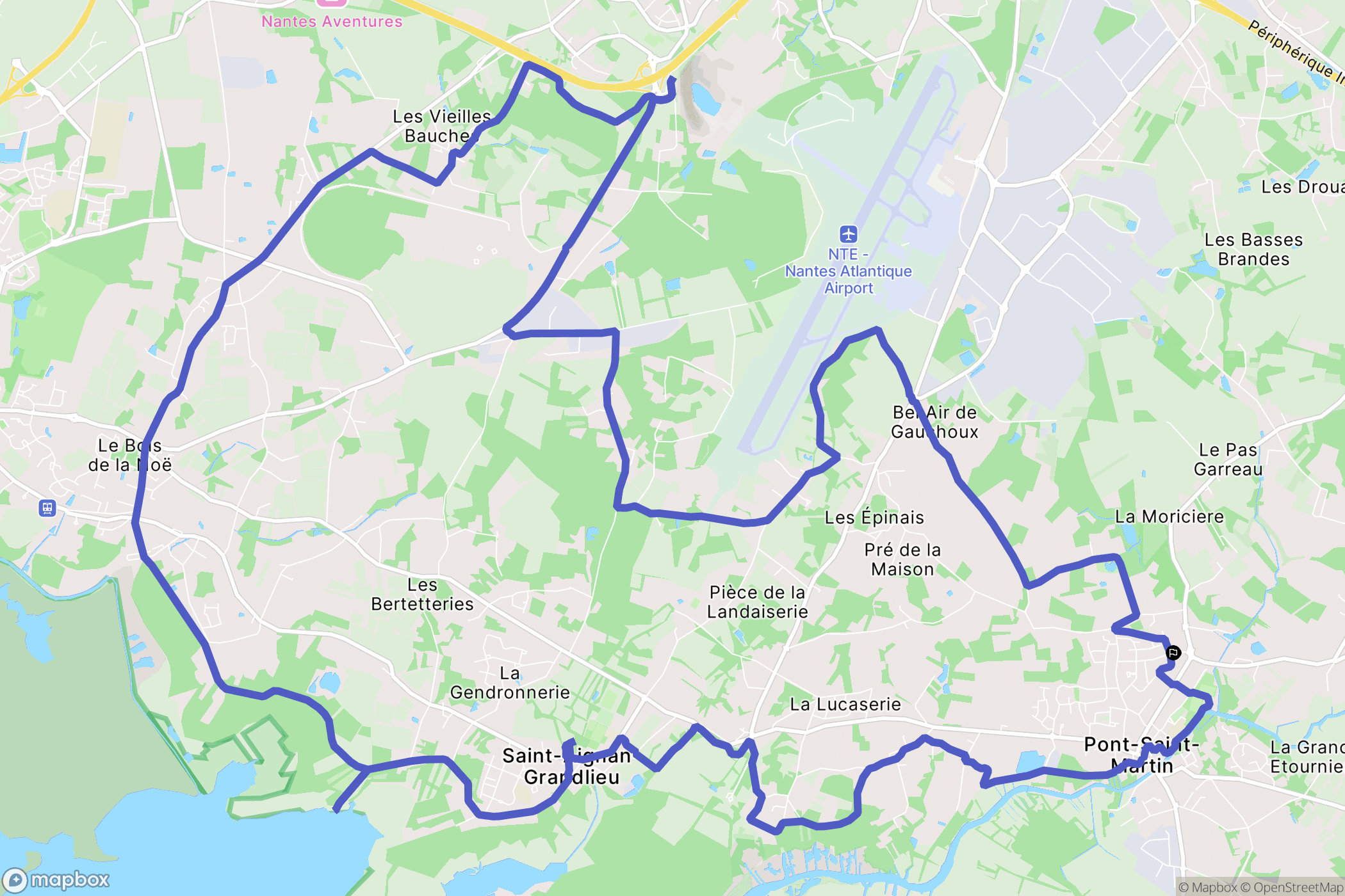Pont-Saint-Martin : carte du parcours de randonnée - France