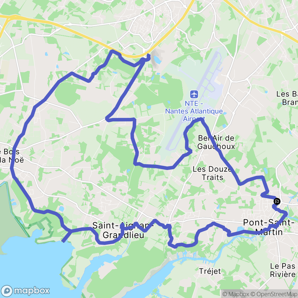Pont-Saint-Martin : carte du parcours de randonnée - France