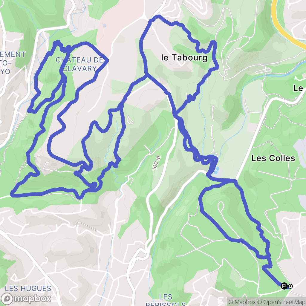 Mouans-Sartoux : carte du parcours de randonnée - France
