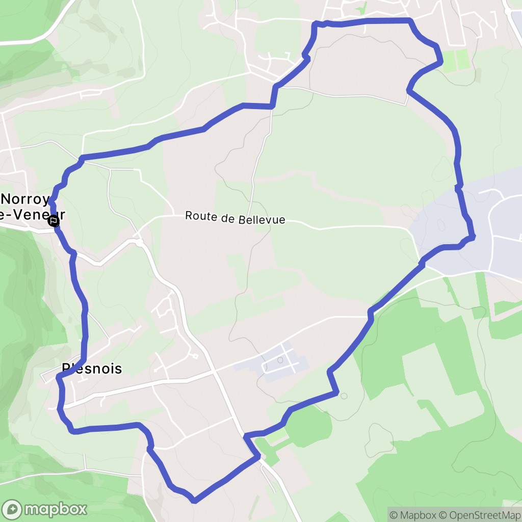 Norroy-le-Veneur : carte du parcours de randonnée - France