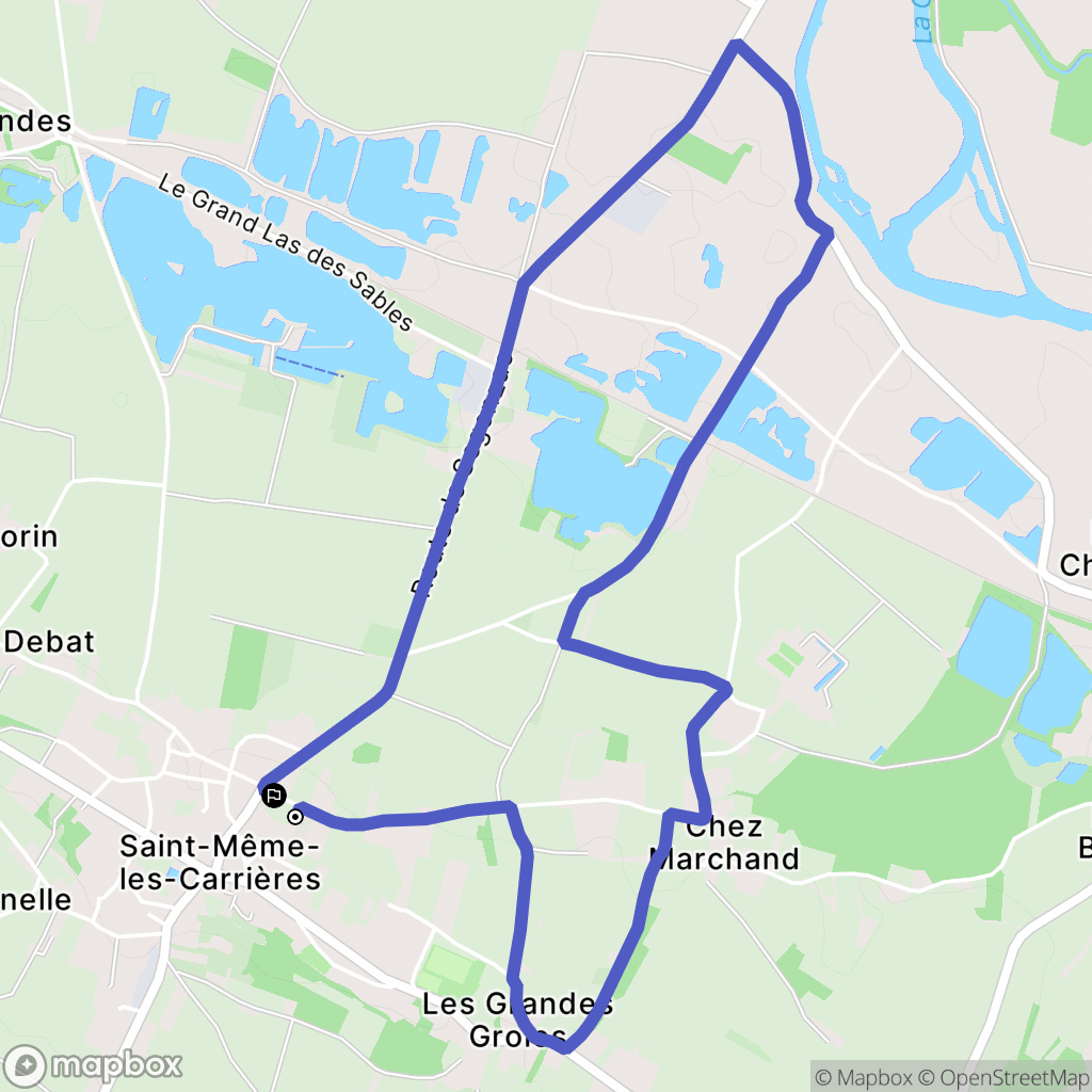 Saint-Même-les-Carrières : carte du parcours de randonnée - France