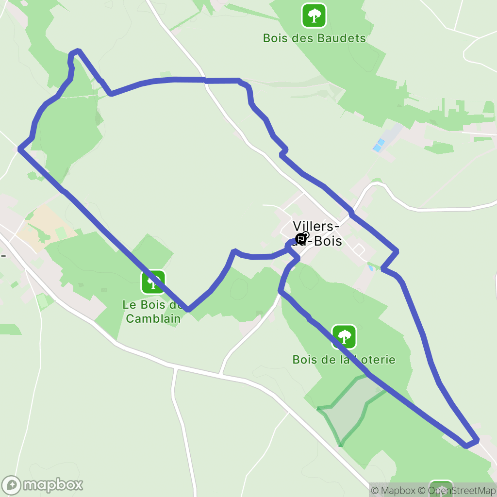 Villers-au-Bois : carte du parcours de randonnée - France