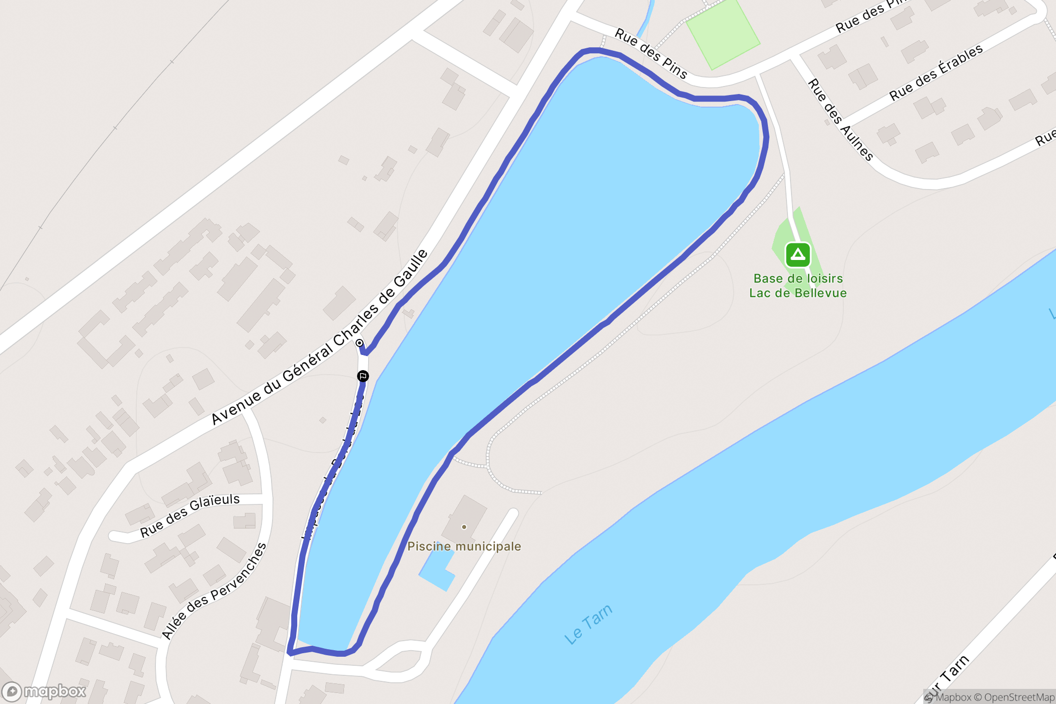 Lisle-sur-Tarn : carte du parcours de randonnée - France