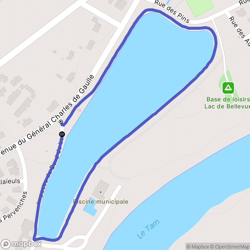 Lisle-sur-Tarn : carte du parcours de randonnée - France