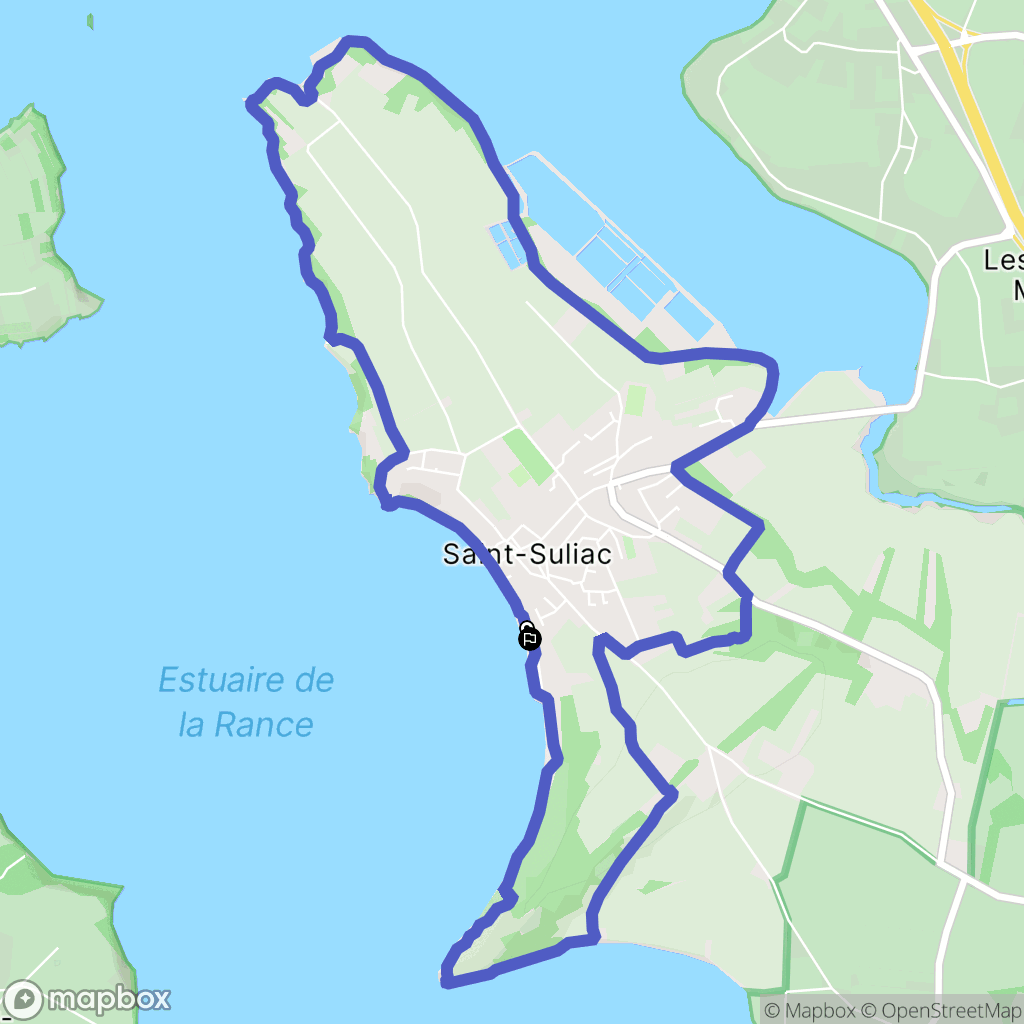 Saint-Suliac : carte du parcours de randonnée - France