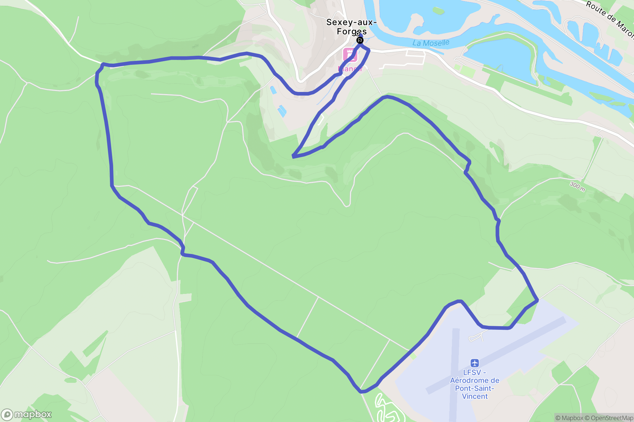 Sexey-aux-Forges : carte du parcours de randonnée - France