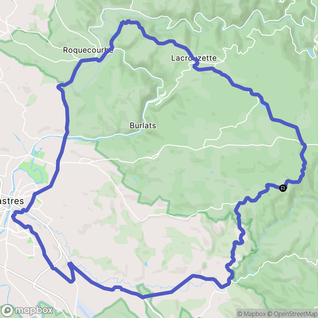 Saint-Salvy-de-la-Balme : carte du parcours de randonnée - France