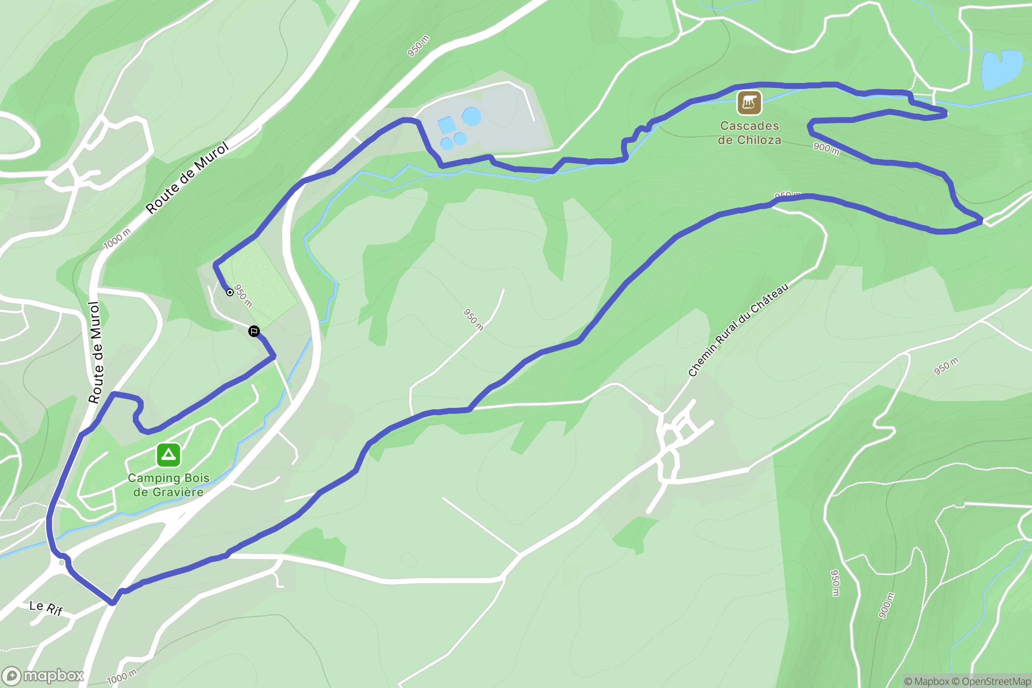 Besse-et-Saint-Anastaise : carte du parcours de randonnée - France