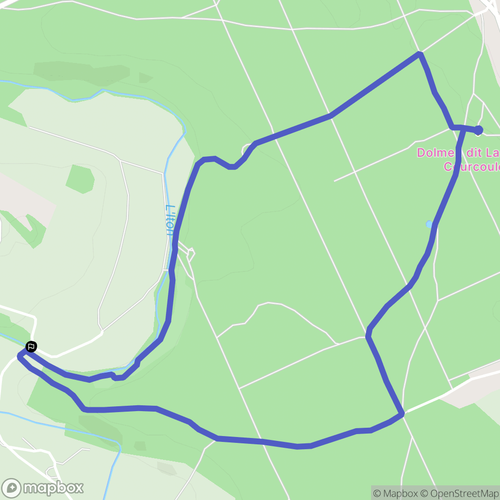Sylvains-les-Moulins : carte du parcours de randonnée - France