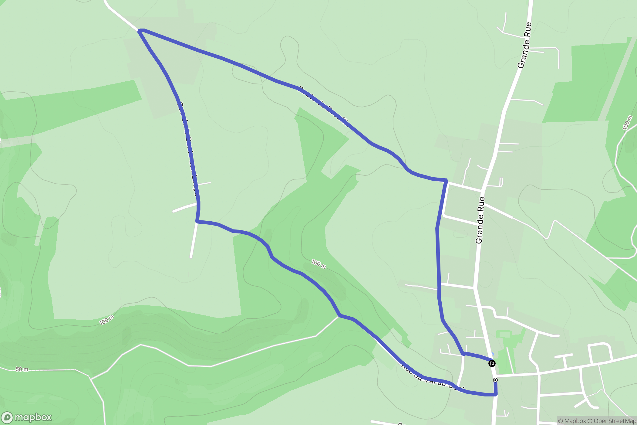 Saint-Nicolas-de-la-Taille : carte du parcours de randonnée - France