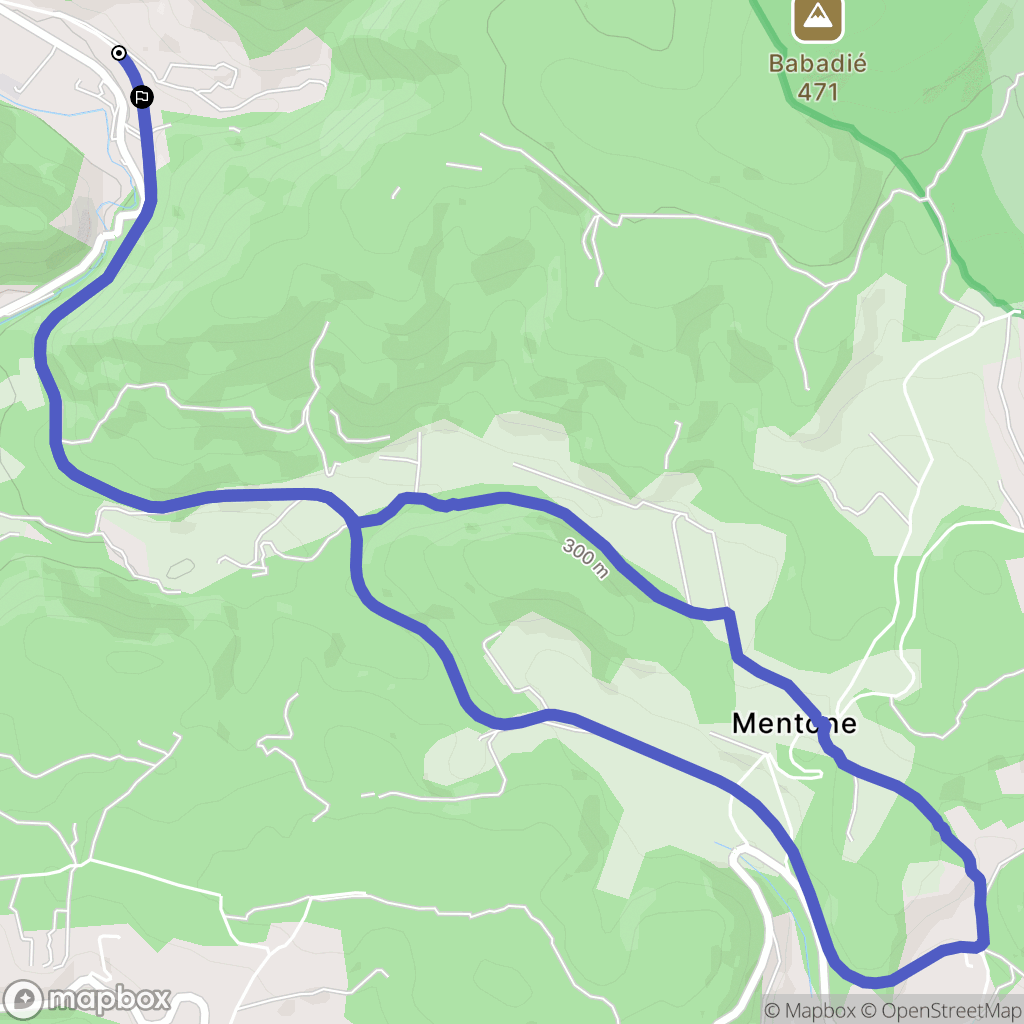 Salernes : carte du parcours de randonnée - France