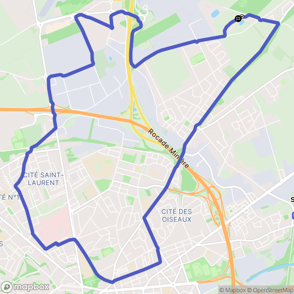 Vendin-le-Vieil : carte du parcours de randonnée - France