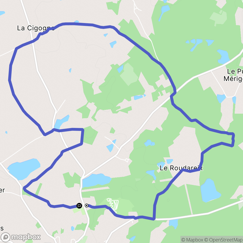 Brigueuil : carte du parcours de randonnée - France