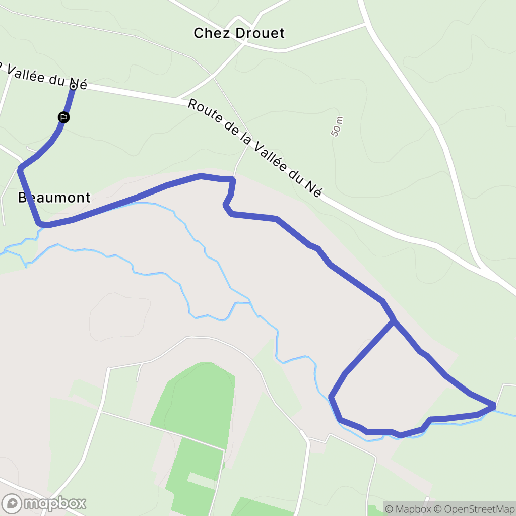Criteuil-la-Magdeleine : carte du parcours de randonnée - France