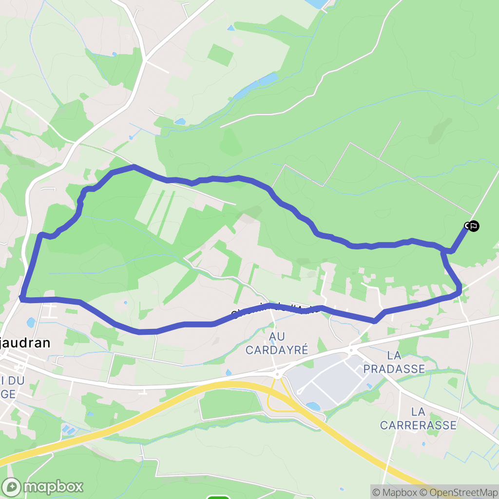 Pujaudran : carte du parcours de randonnée - France