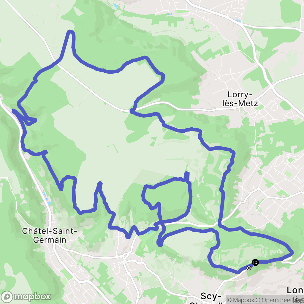 Scy-Chazelles : carte du parcours de randonnée - France