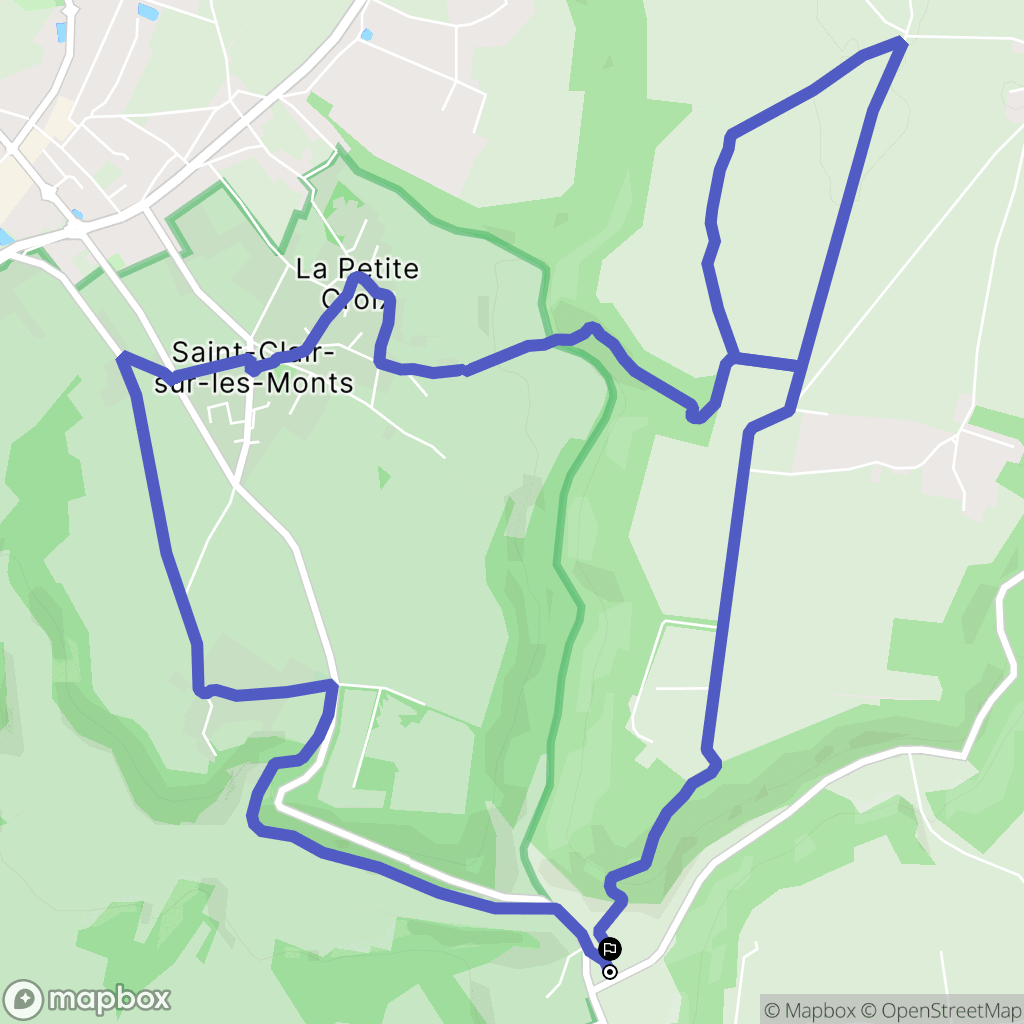 Saint-Martin-de-l'If : carte du parcours de randonnée - France