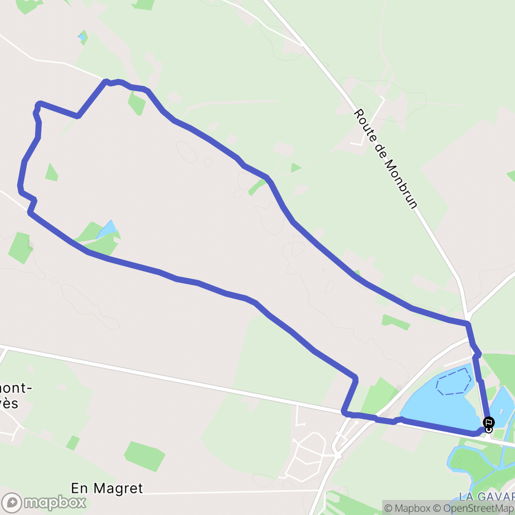 L'Isle-Jourdain : carte du parcours de randonnée - France