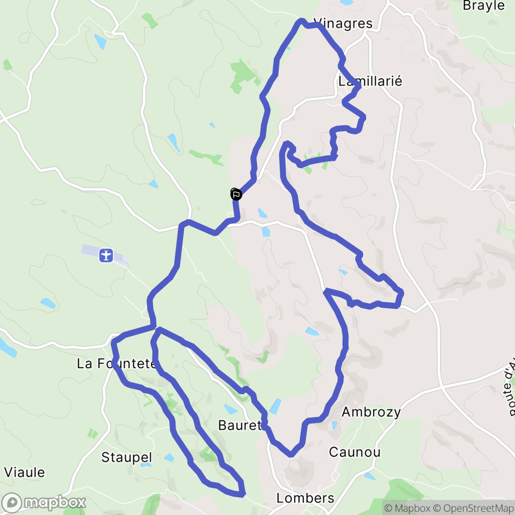 Lombers : carte du parcours de randonnée - France