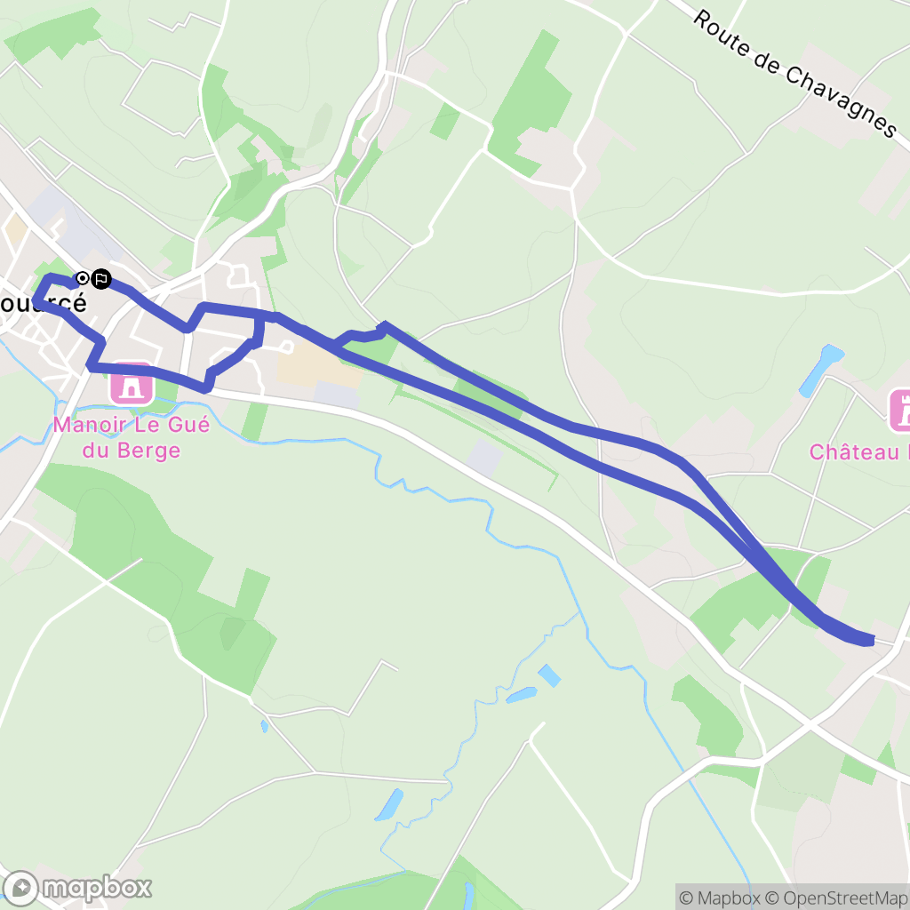 Bellevigne-en-Layon : carte du parcours de randonnée - France
