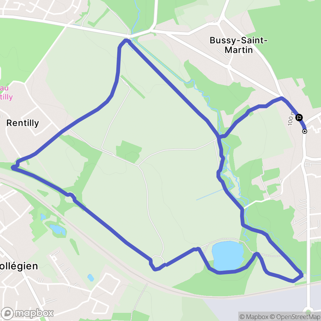 Bussy-Saint-Georges : carte du parcours de randonnée - France