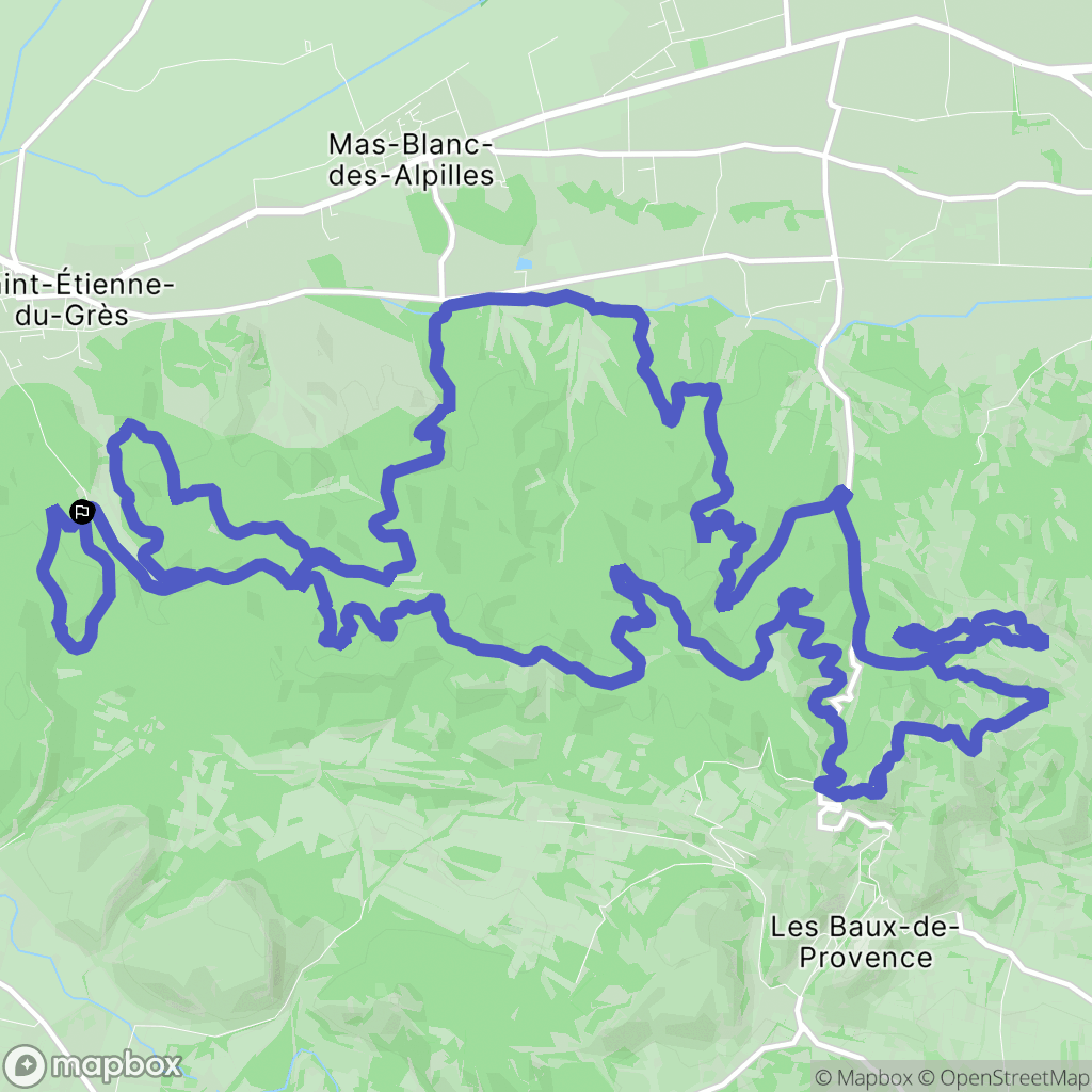 Saint-Étienne-du-Grès : carte du parcours de randonnée - France